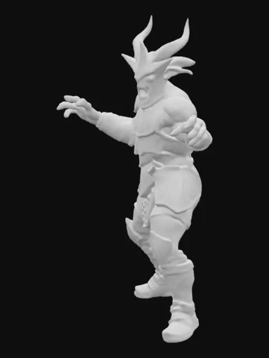 3D model for Armored Demon Warrior