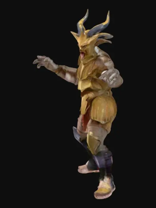 3D model for Armored Demon Warrior