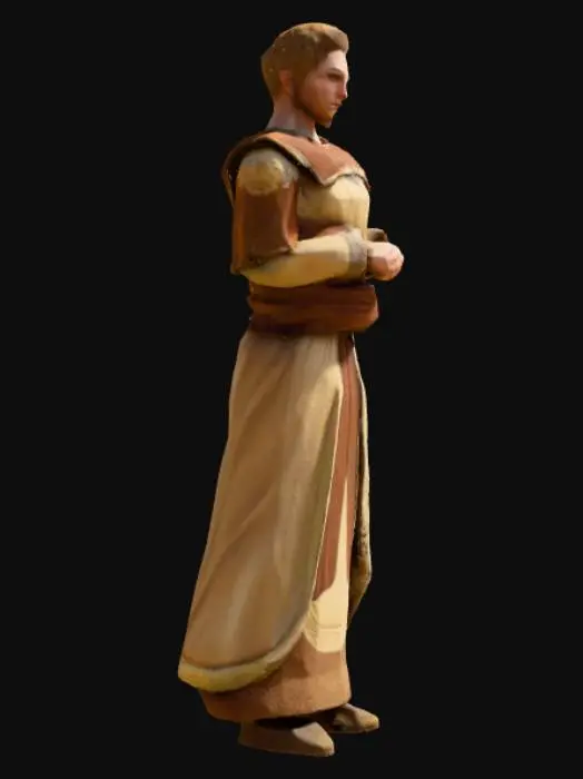 3D model for Priestly Attire Character