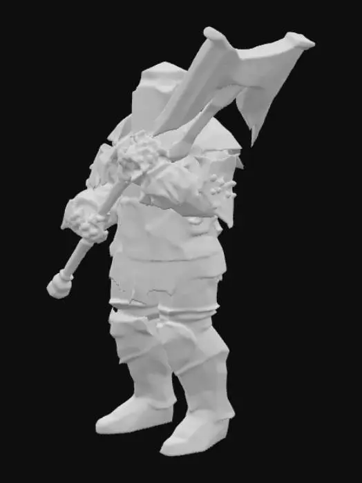 3D model for Dark Armored Warrior