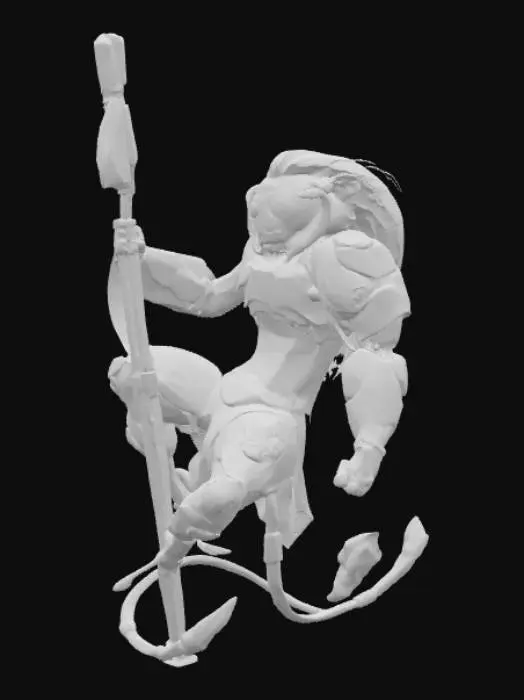 3D model for Cyber Simian Warrior