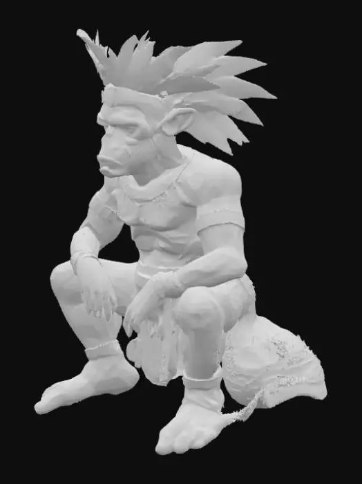 3D model for Aztec Primate Guardian