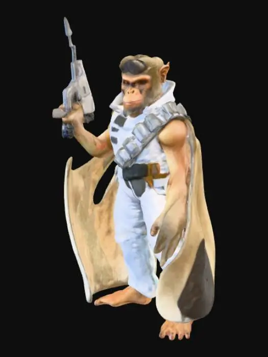 3D model for Space Monkey Warrior