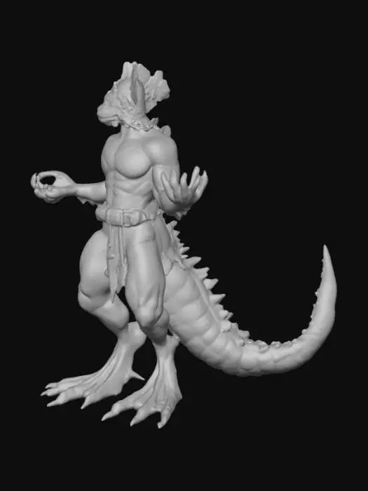 3D model for Lizard Warrior