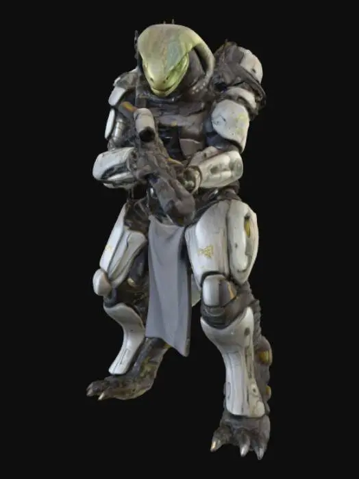 3D model for Lizard Warrior Sentinel