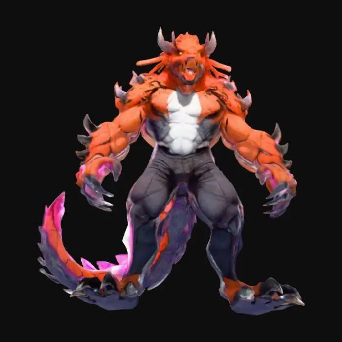 3D model for Crimson Spiked Beast