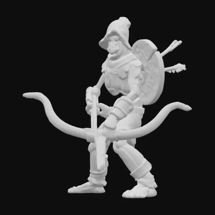 3D model for Undead Archer Warrior