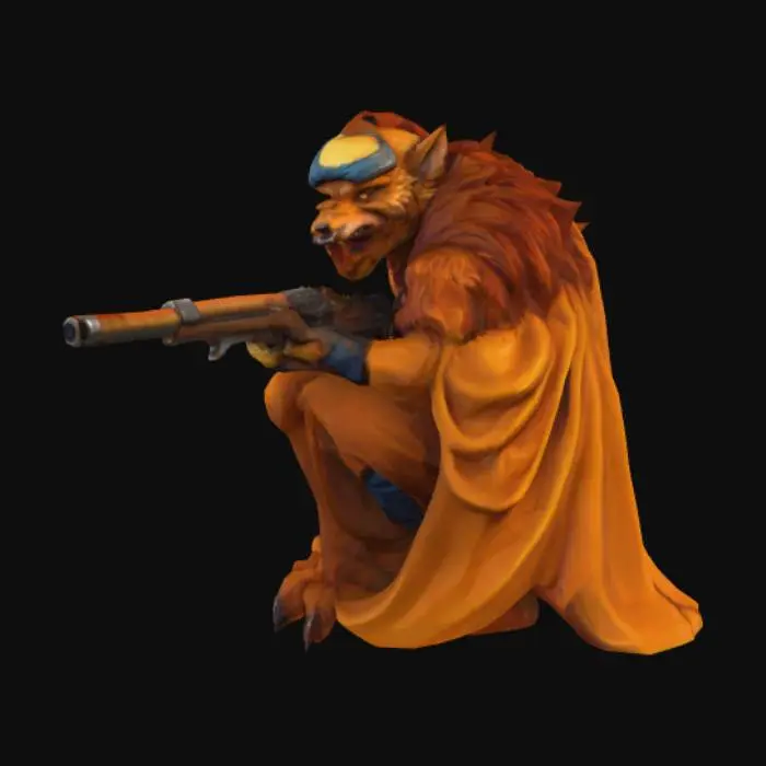 3D model for Creature with a Rifle