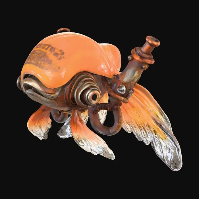 3D model for Steampunk Goldfish Drone