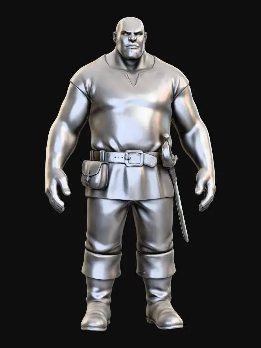 3D model for Half Troll Pirate