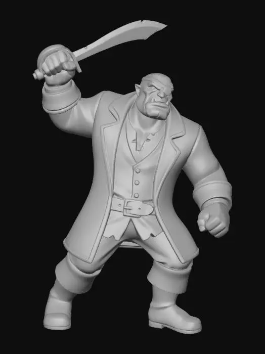 3D model for Orc Pirate Warrior