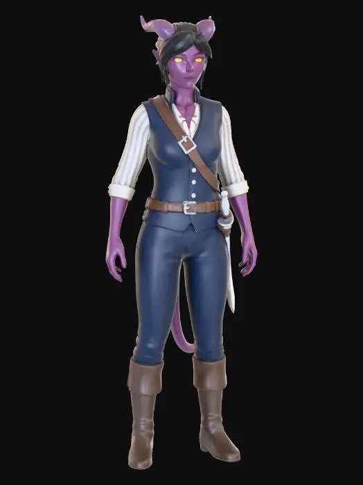 3D model for Tiefling Pirate