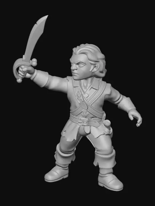 3D model for Young Adventurer Miniature