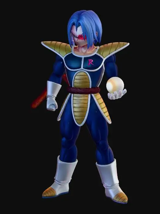 3D model for Blue Saiyan with Ember Orb