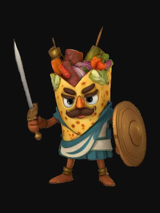 3D model for [Greece] , #AroundTheWorld#, Gyro Warrior