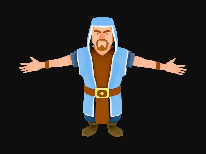 3D model for Wizard Character