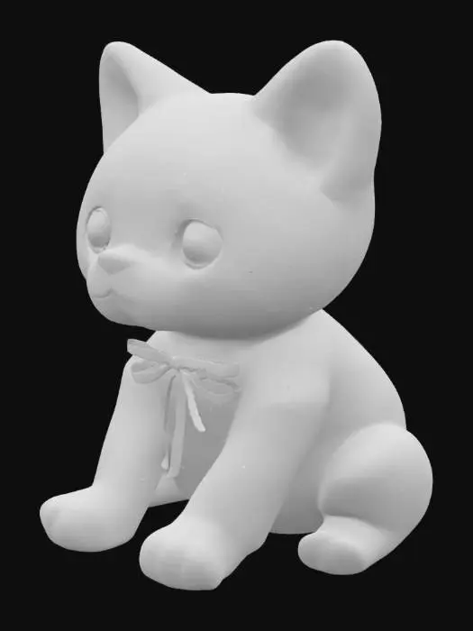3D model for figurine of a cute tabby cat simular to a childs toy

