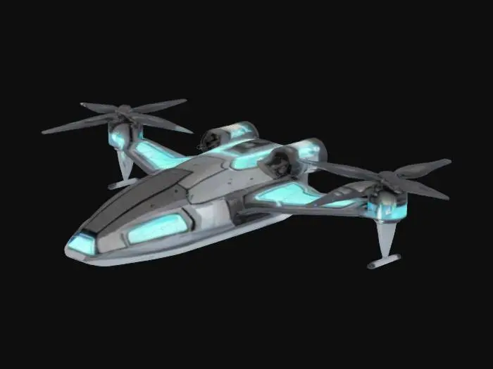 3D model for drone réalise limite futuriste
