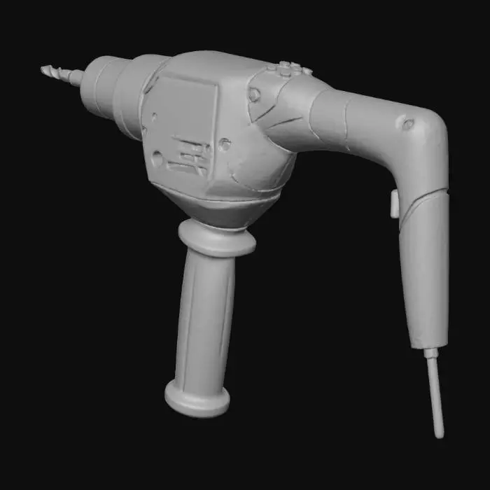 3D model for A 3D model of an electric drill, slightly used, yellow and black design, realistic textures.