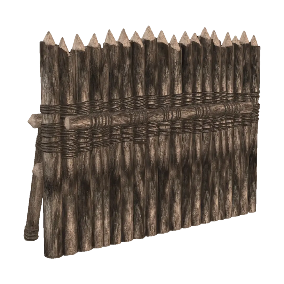 Spiked Palisade 3D model, vytvořený pomocí AI