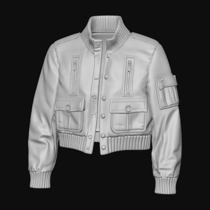 3D model for Chrome Bomber Jacket