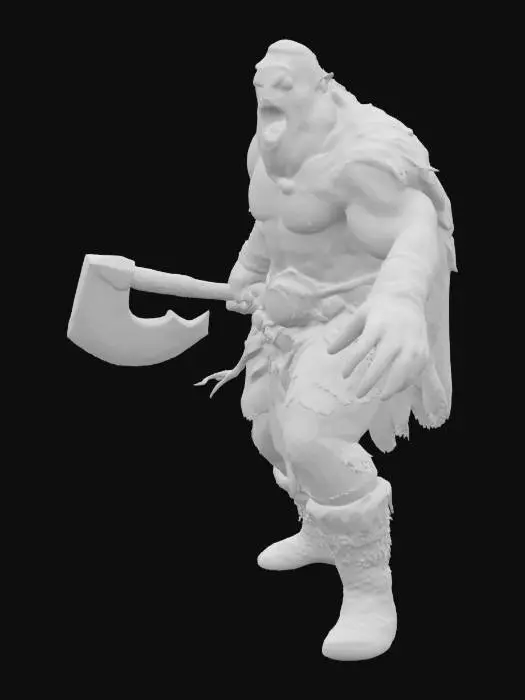 3D model for Raging Orc Warrior