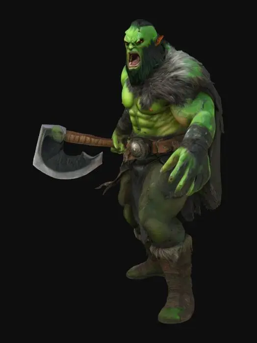 3D model for Raging Orc Warrior