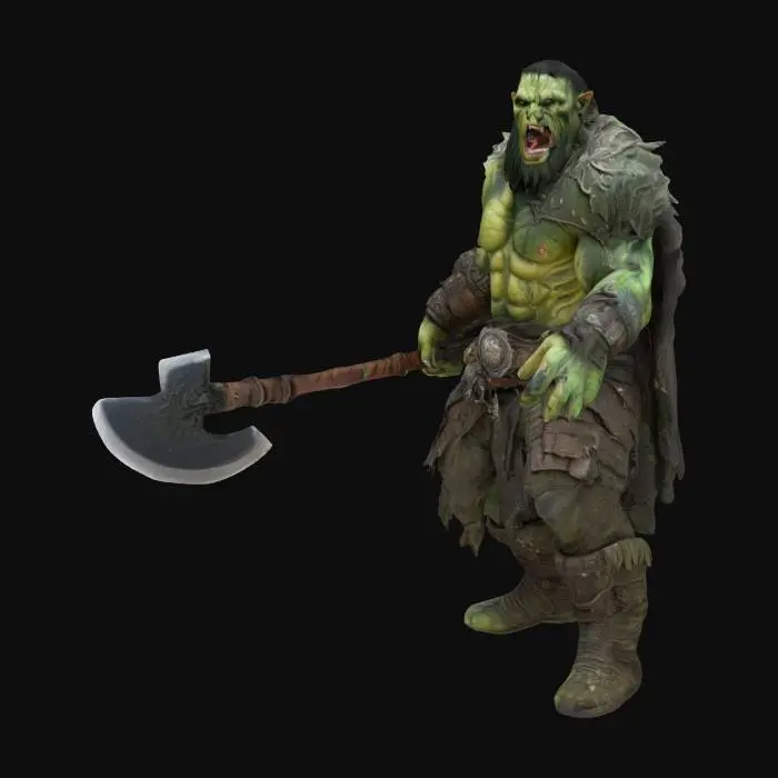 3D model for Raging Orc Warrior