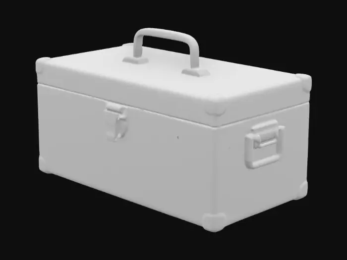 3D model for Modern Tool box outside. Closed