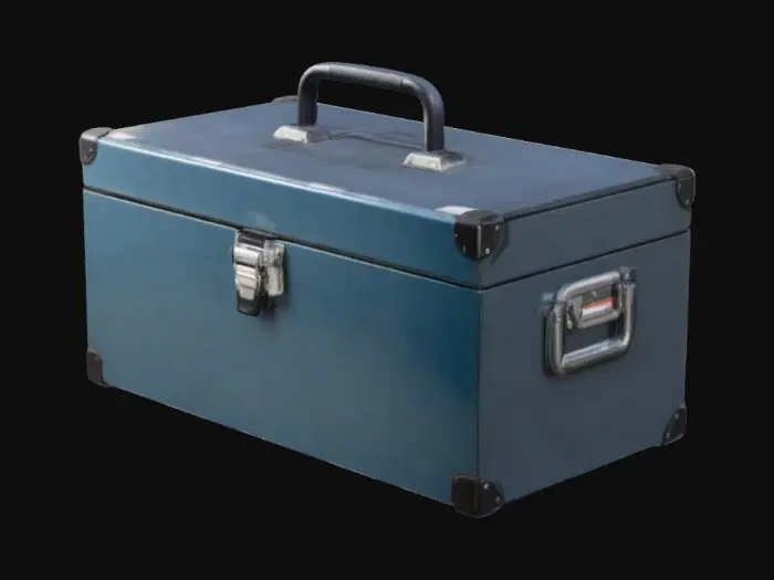 3D model for Modern Tool box outside. Closed