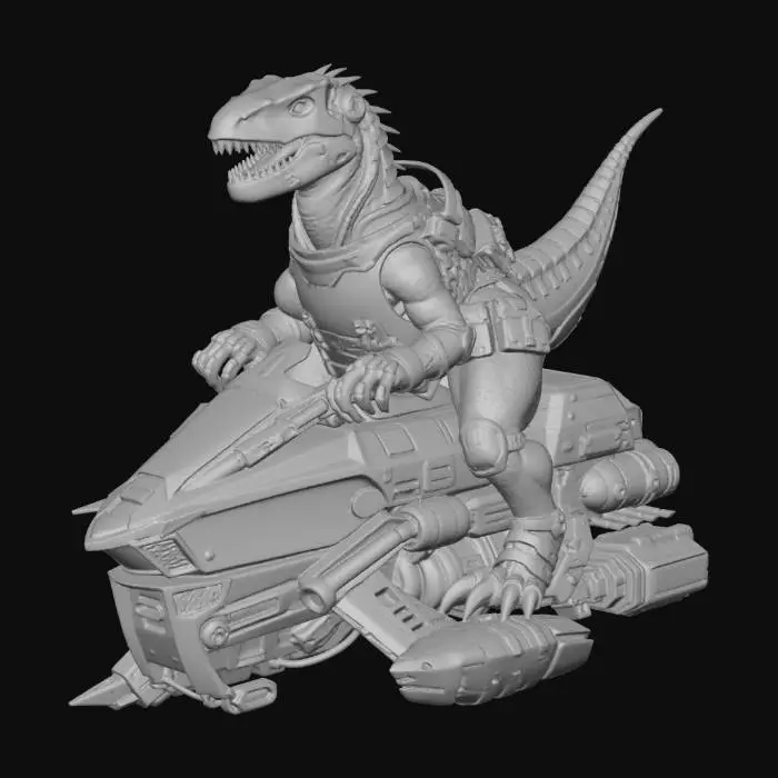 3D model for Dino-Mounted Hoverbike
