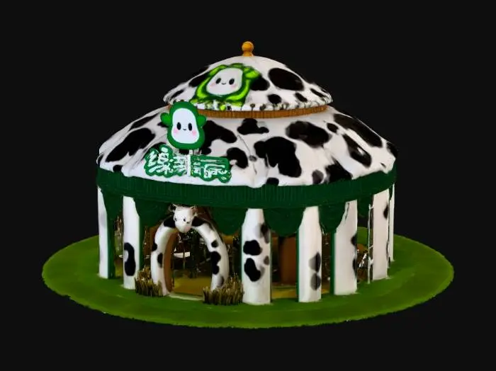 3D model for Cow-Themed Pavilion in Mall