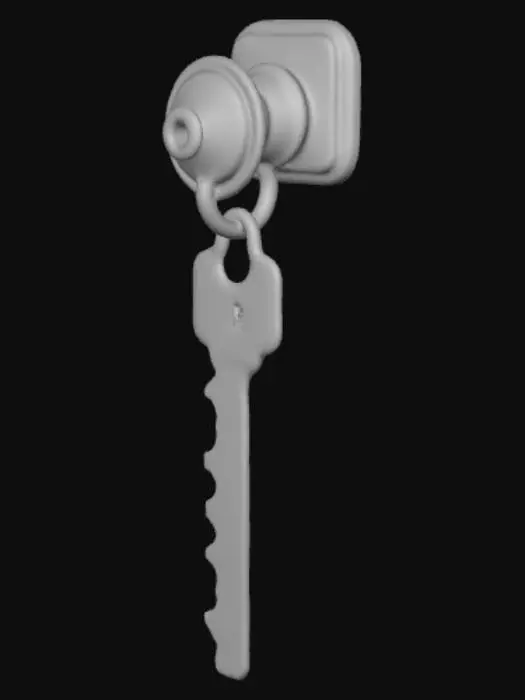 3D model for Key in Lock