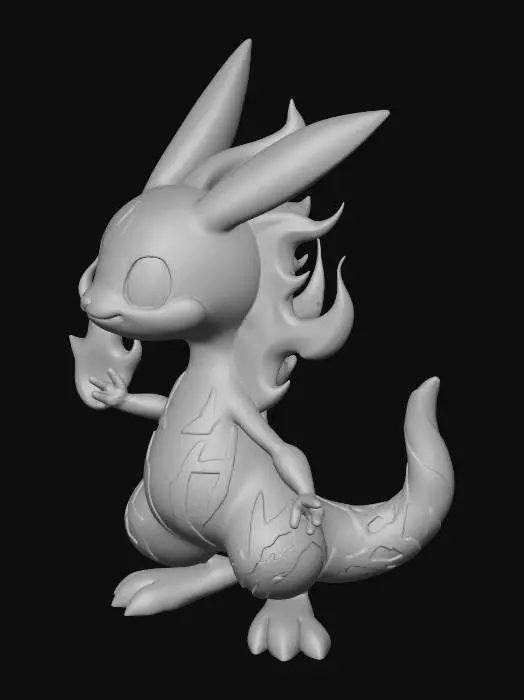 3D model for Покемон чармандер с пикачу скрещённый