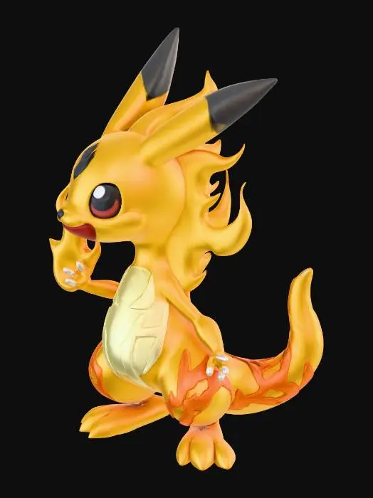 3D model for Покемон чармандер с пикачу скрещённый