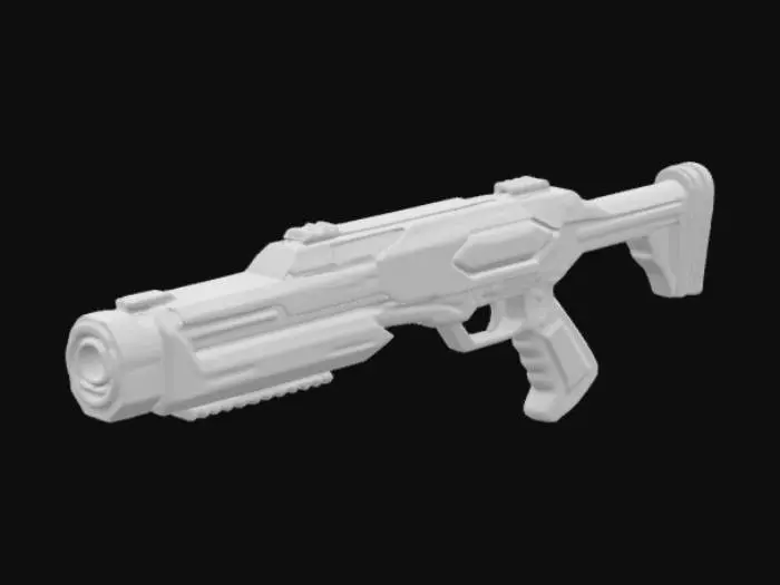 3D model for 40세기 레이저 총을 만들어주세요