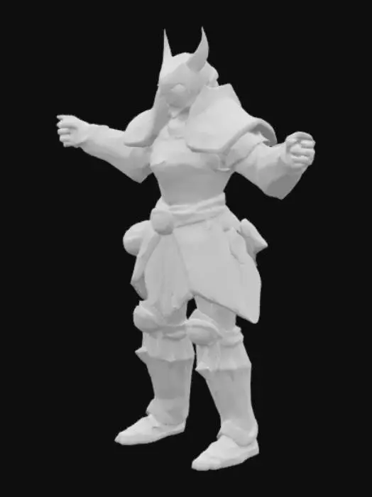 3D model for extremely detailed, dark fantasy extreme humanoid warrior celestial white and gold Armor, with glowing  details, templar helmet and with glowing golden eyes, high resolution texture, epic stance, no weapons, no cloth, t pose