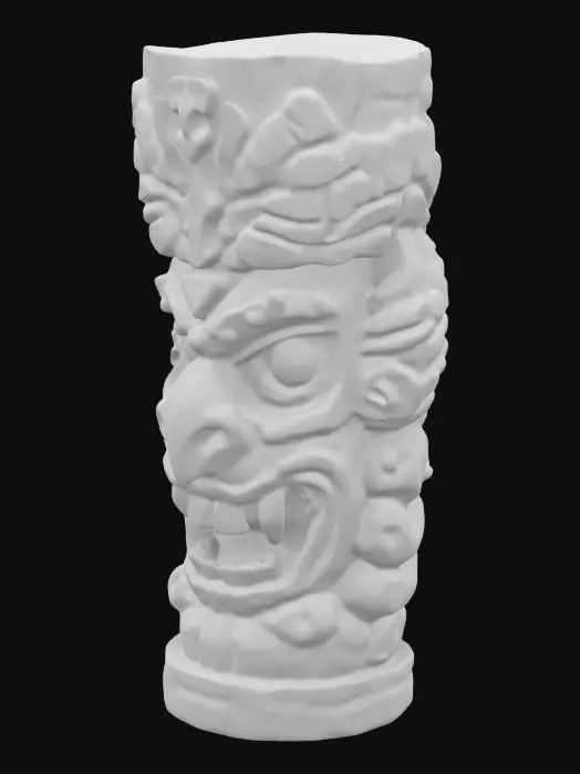 3D model for totem tiki alto nívelde detalhes, textura em madeira, variados modelos 