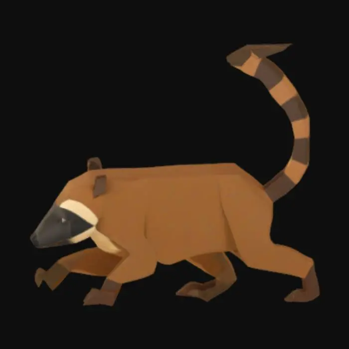 3D model for Coati Polygon Art