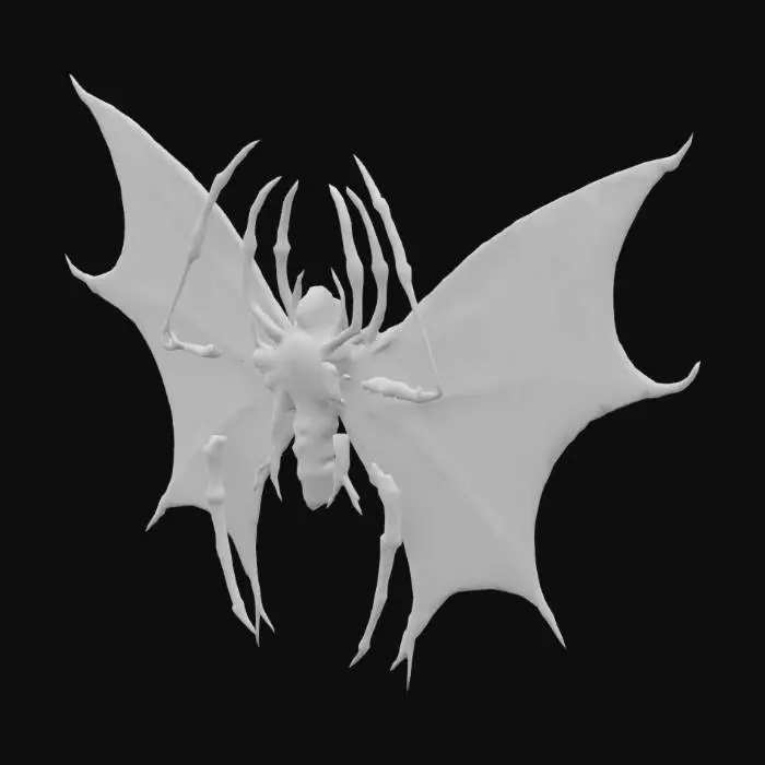 3D model for Spider Web Wings (Halloween) – transparent, detailed webs with crawling spider.

