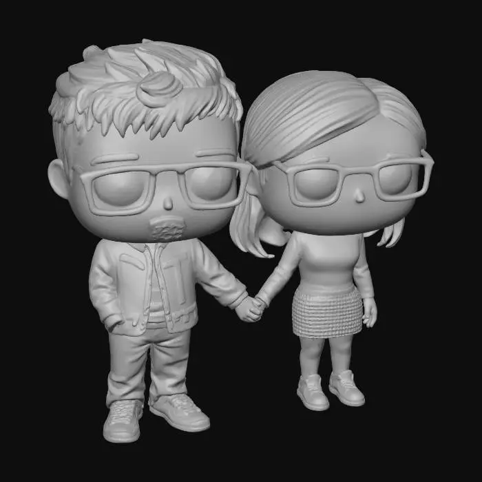 3D model for Couple Holding Hands