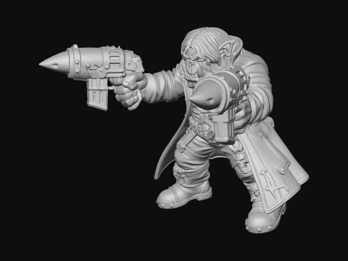 3D model for Twin Gatling Orc Warlord