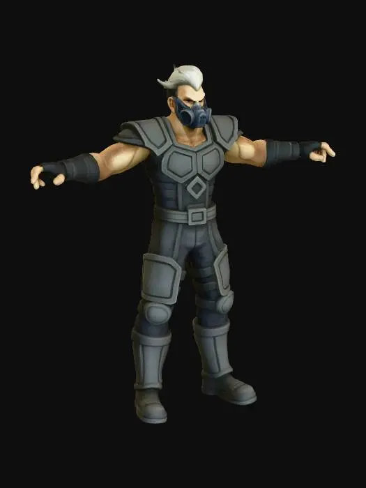 3D model for Steampunk Warrior