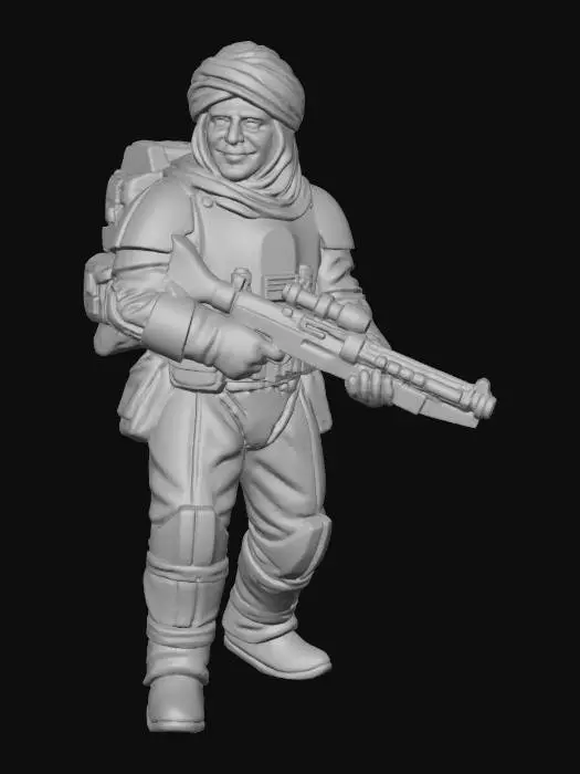 3D model for Desert Sci-Fi Soldier