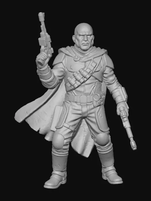 3D model for scifi gunslinger