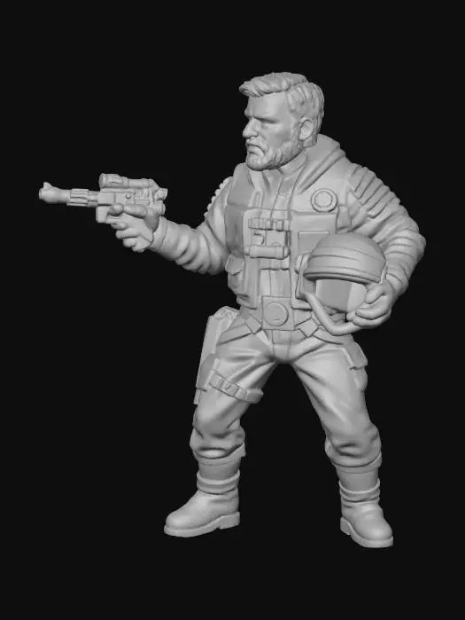 3D model for Galactic Commander Figurine