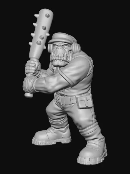 3D model for Orc Brute with Spiked Club