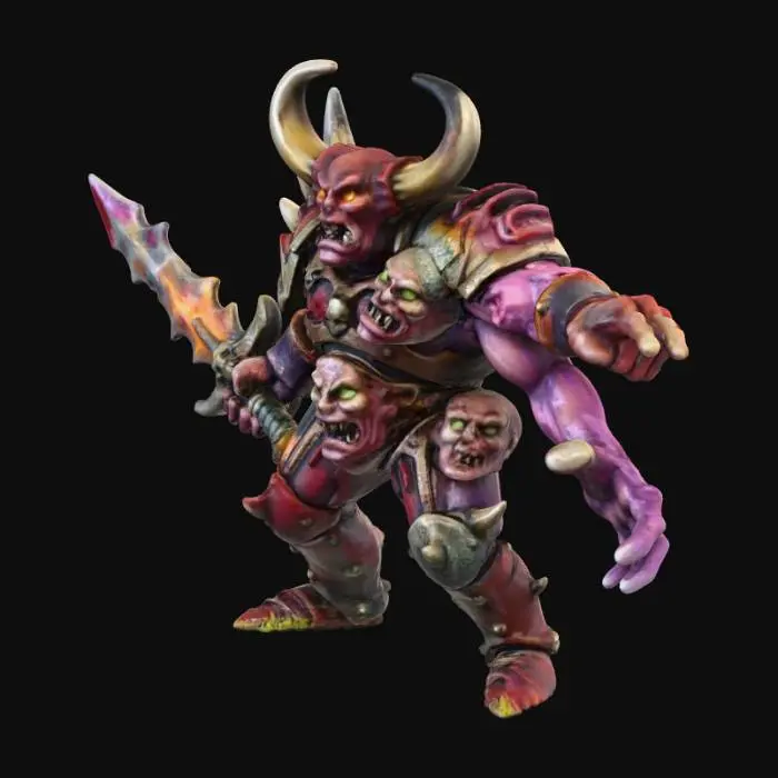 3D model for Chaos Warrior with Multiple Heads