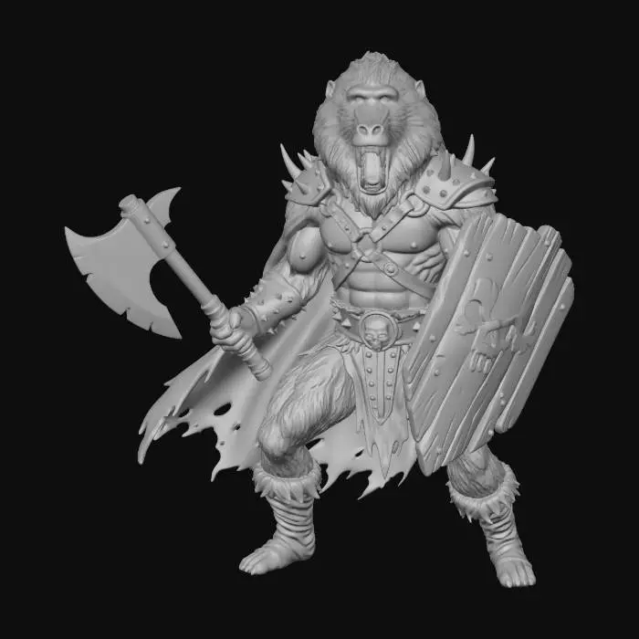 3D model for Warrior Baboon