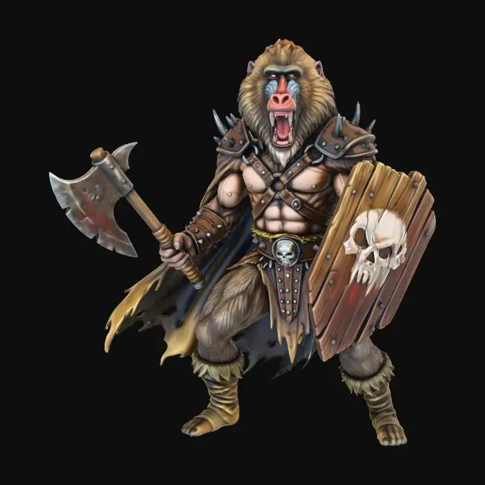 3D model for Warrior Baboon